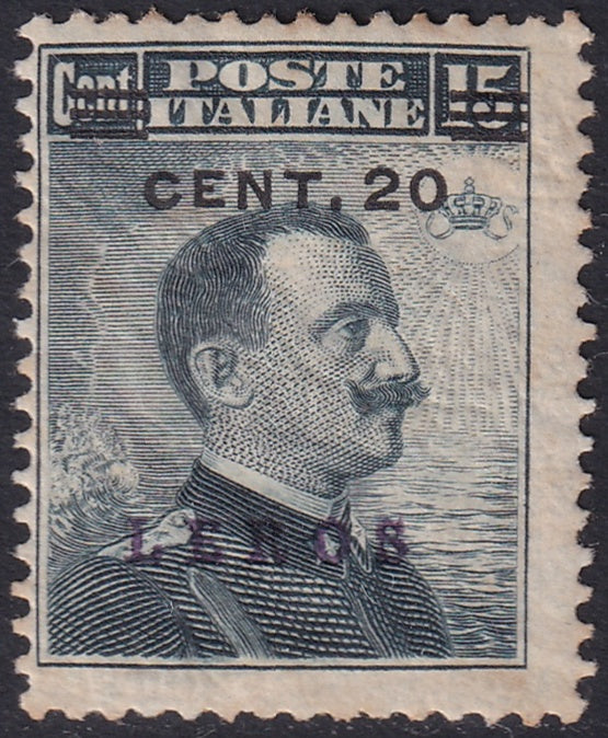 Italy Aegean Lero 1916 Sc 11 MH* toning gum crazing