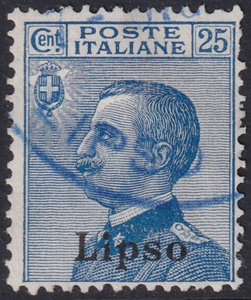 Italy Aegean Lisso 1912 Sc 6 used "Lipso" cancel
