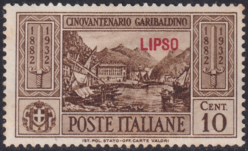 Italy Aegean Lisso 1932 Sc 17 MH* toning spots