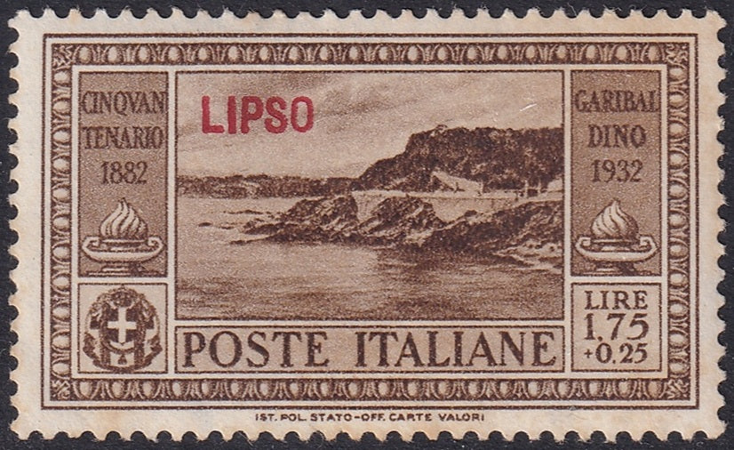 Italy Aegean Lisso 1932 Sc 24 MH* toning spots