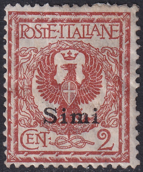 Italy Aegean Simi 1912 Sc 1 MH* heavy hinging disturbed gum