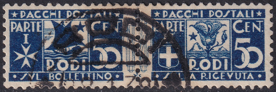 Italy Aegean Rhodes 1934 Sc Q5 parcel post used