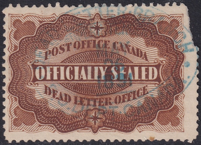 Canada 1879 Sc OX1 officially sealed used missing corner