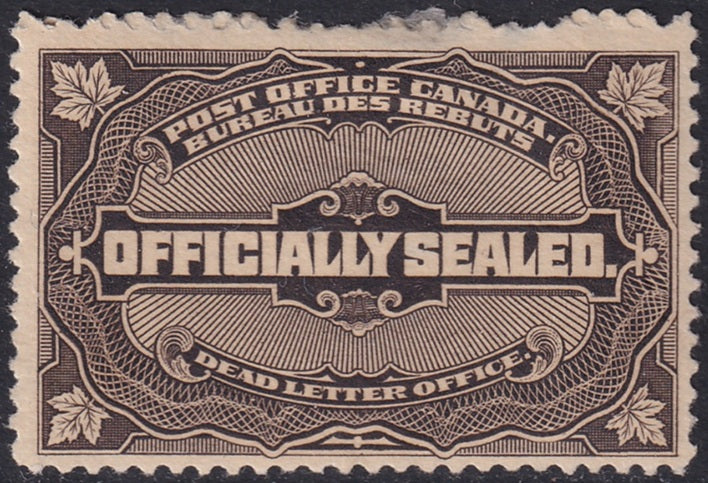 Canada 1913 Sc OX4 officially sealed MH* damaged top, small thin