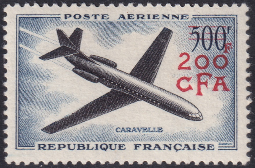 Reunion 1957 Sc C46 air post MH*