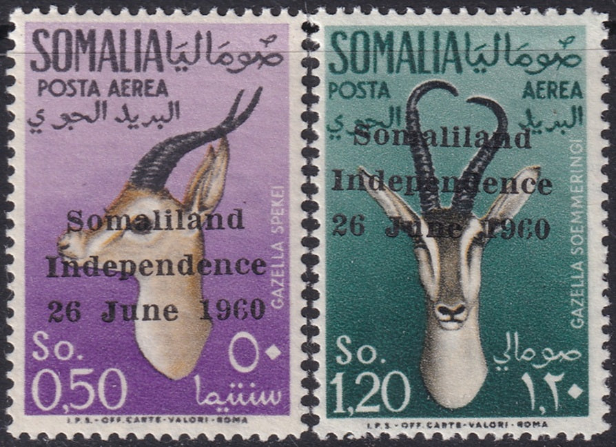 Somalia 1960 Sc C68-9 air post set MNH**