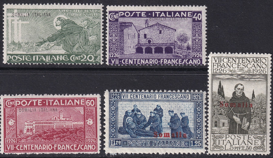 Somalia 1926 Sc 78-82 set MH*