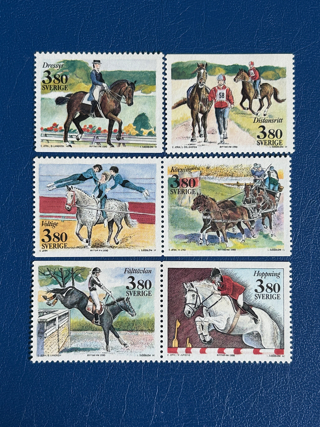 Sweden- 1990 - World Equestrian Games  - MNH** (fauna)