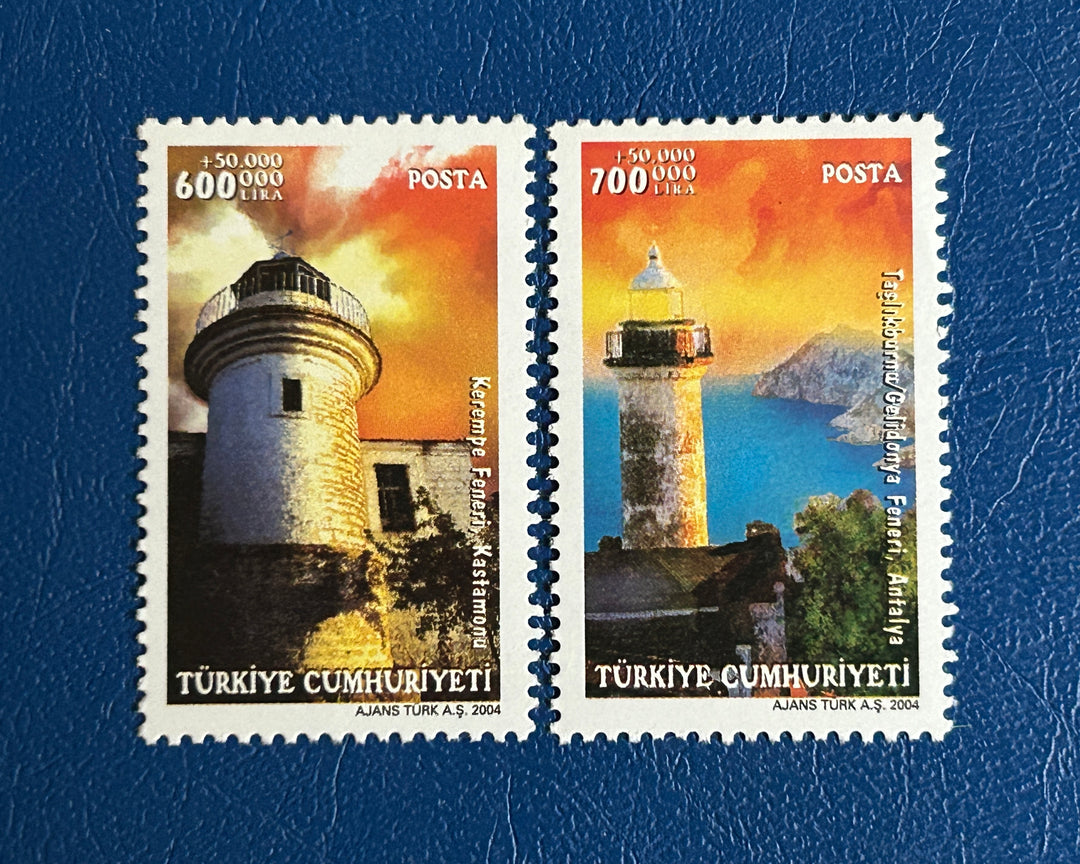 Turkey Sc 275-76 Lighthouses 2004 MNH**
