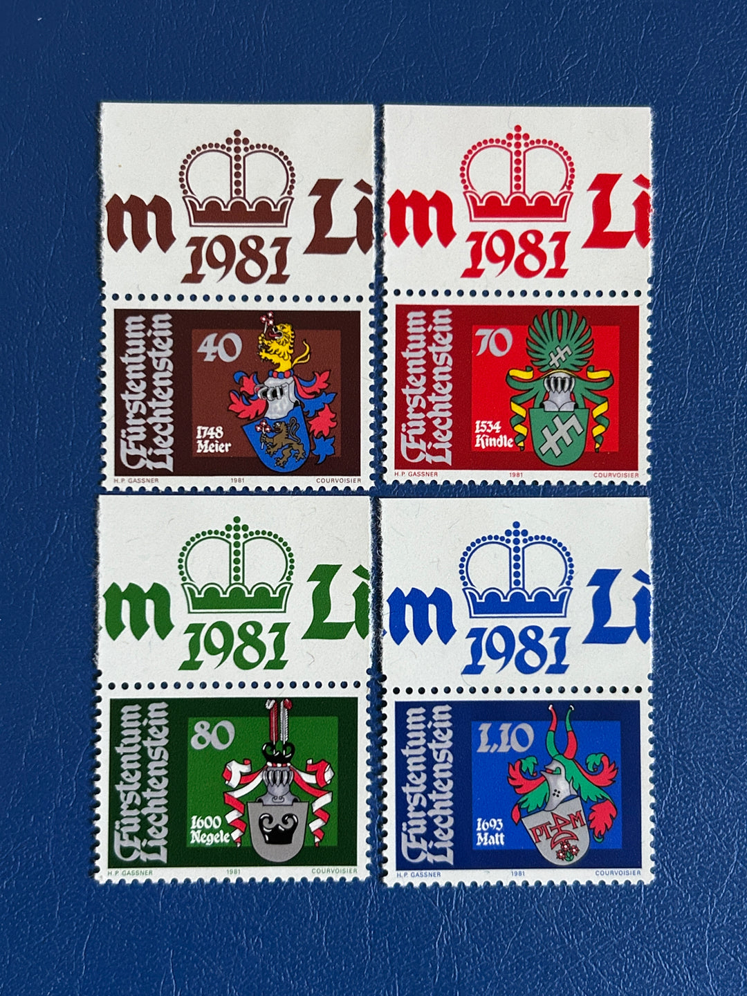 Liechtenstein 1981 Sc 704-7 Arms of Landammanner MNH**