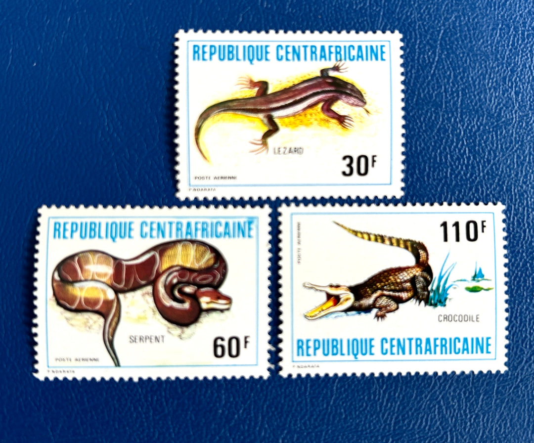 Central African Republic- 1981 - Reptiles (fauna) - MNH**