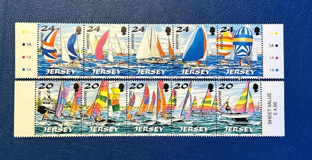 Jersey Sc 844-853 Yachting 1998 MNH** folded