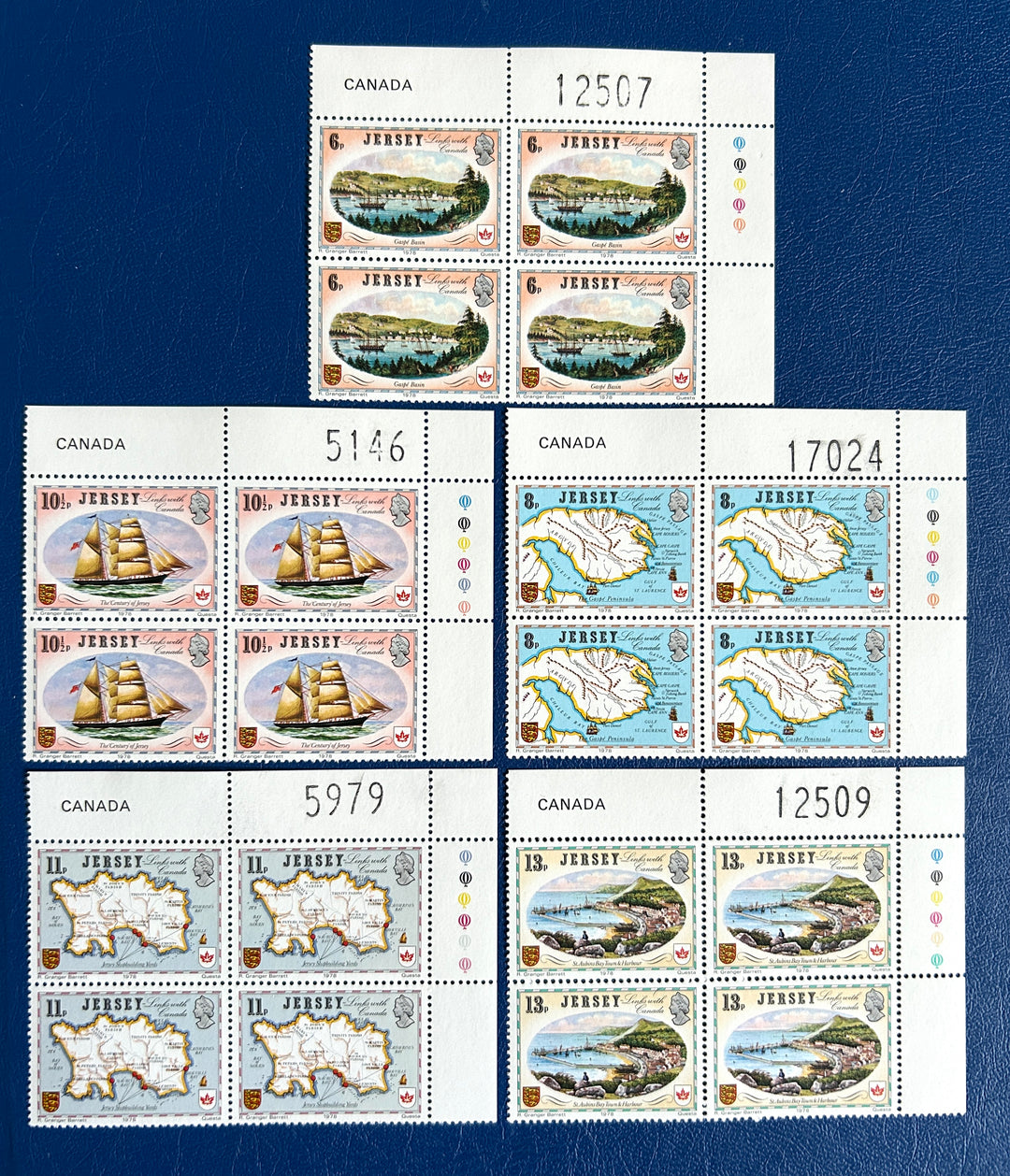 Jersey Sc 190-4 Links with Canada 1978 MNH corner block
