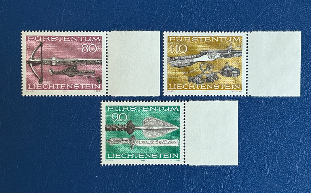 Liechtenstein 1980 Sc 691-3 Hunting Weapons MNH**