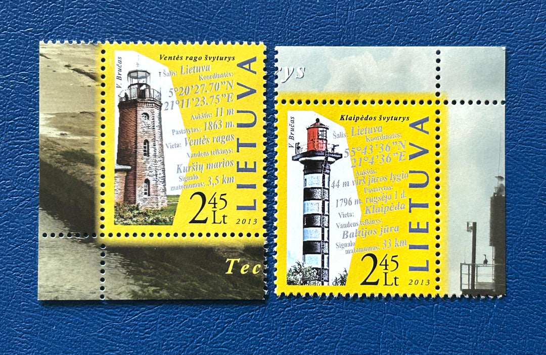 Latvia 1007-8 Lighthouses MNH** 2013