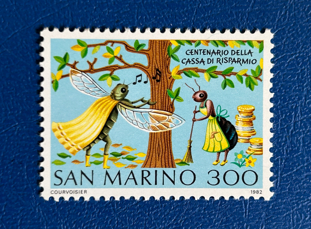 San Marino - 1982 - Ant & Grasshopper (Bank & Savings) (fauna)-  MNH**