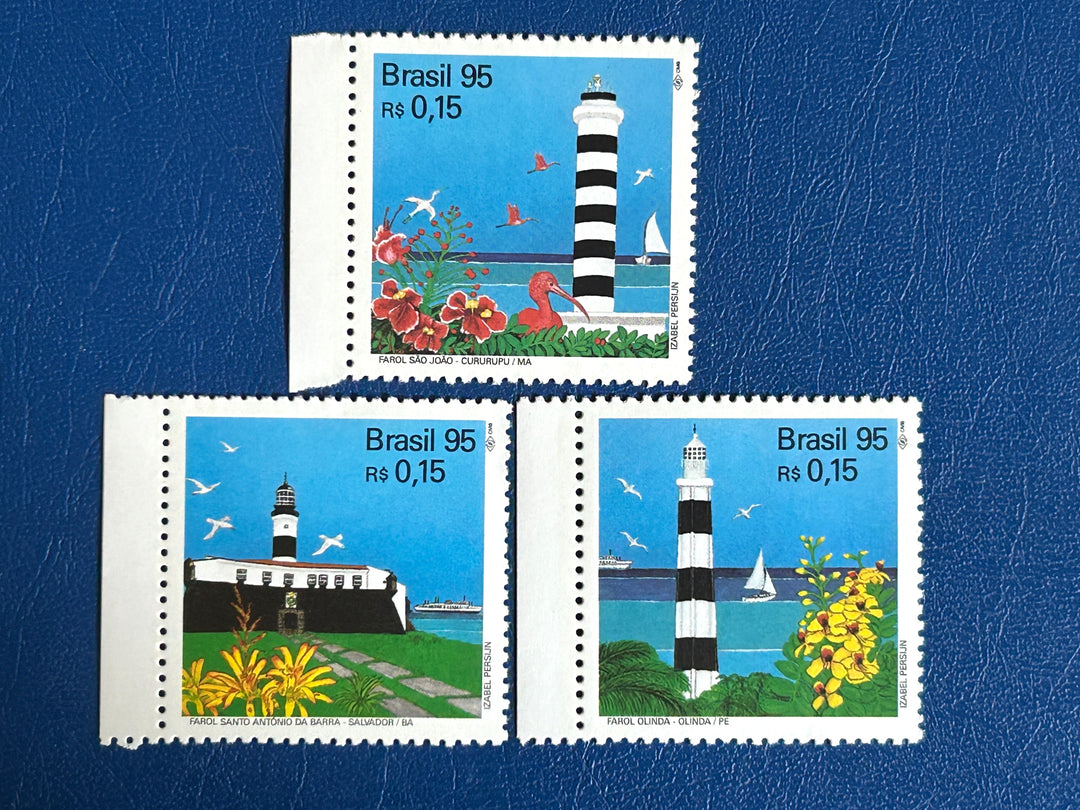 Brazil 1995 Sc 2550-52 Lighthouses MNH**