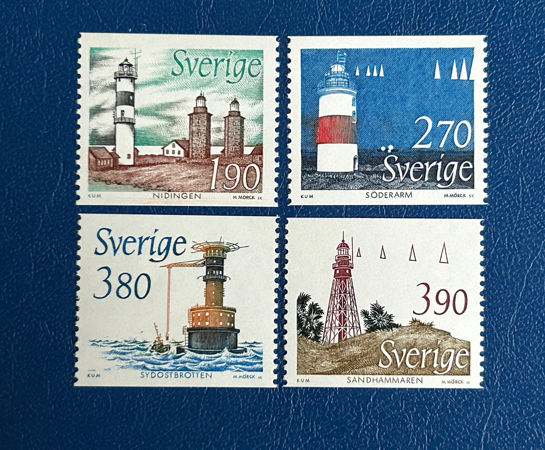 Sweden Sc 1719-22 Lighthouses 1989 MNH**