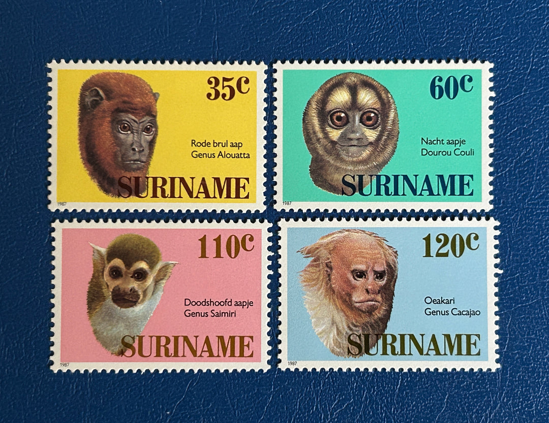 Surinam - 1987 - Monkeys - MNH** (fauna)