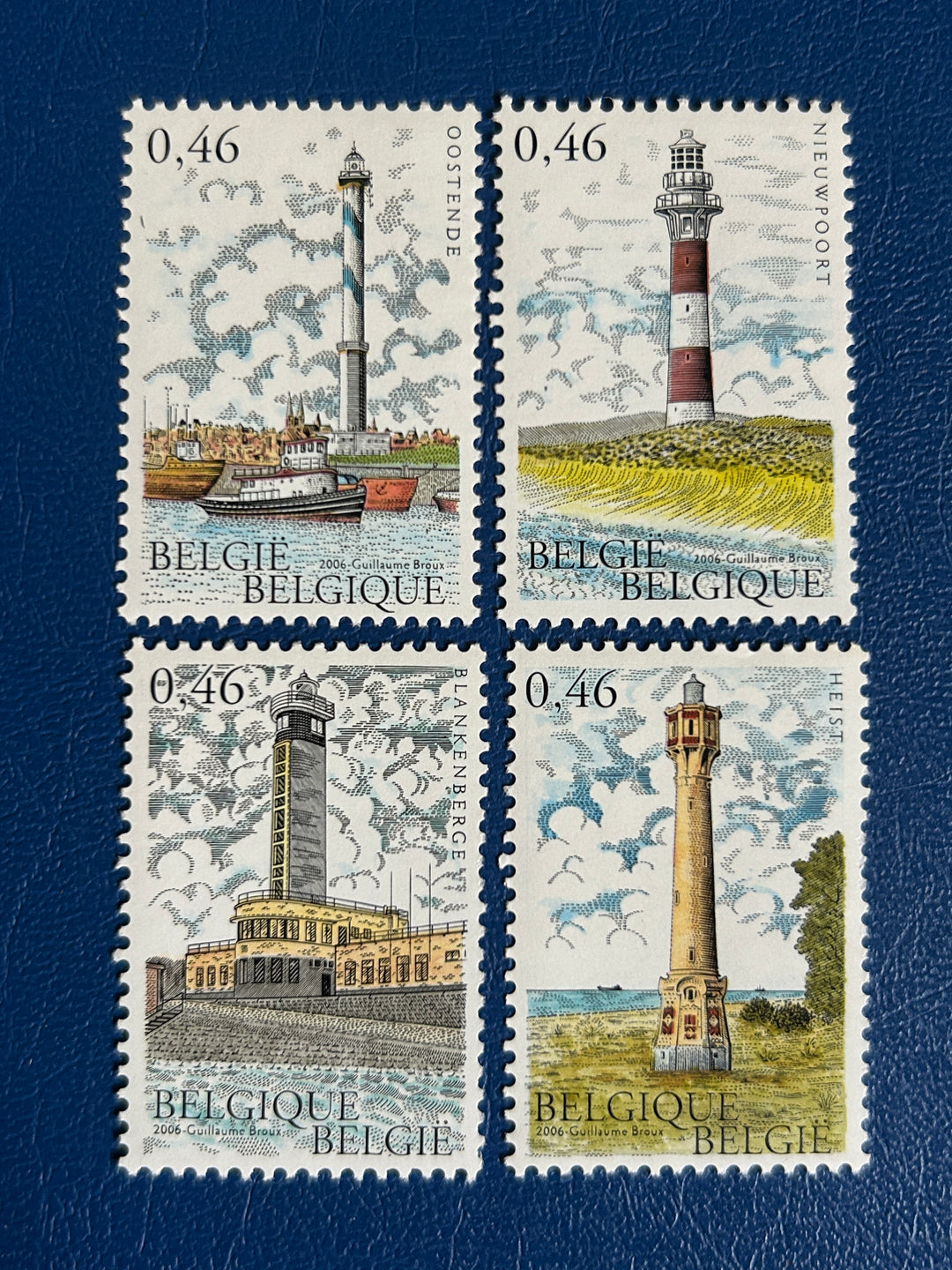 Belgium 2006 Sc 2150-3 Lighthouses MNH**