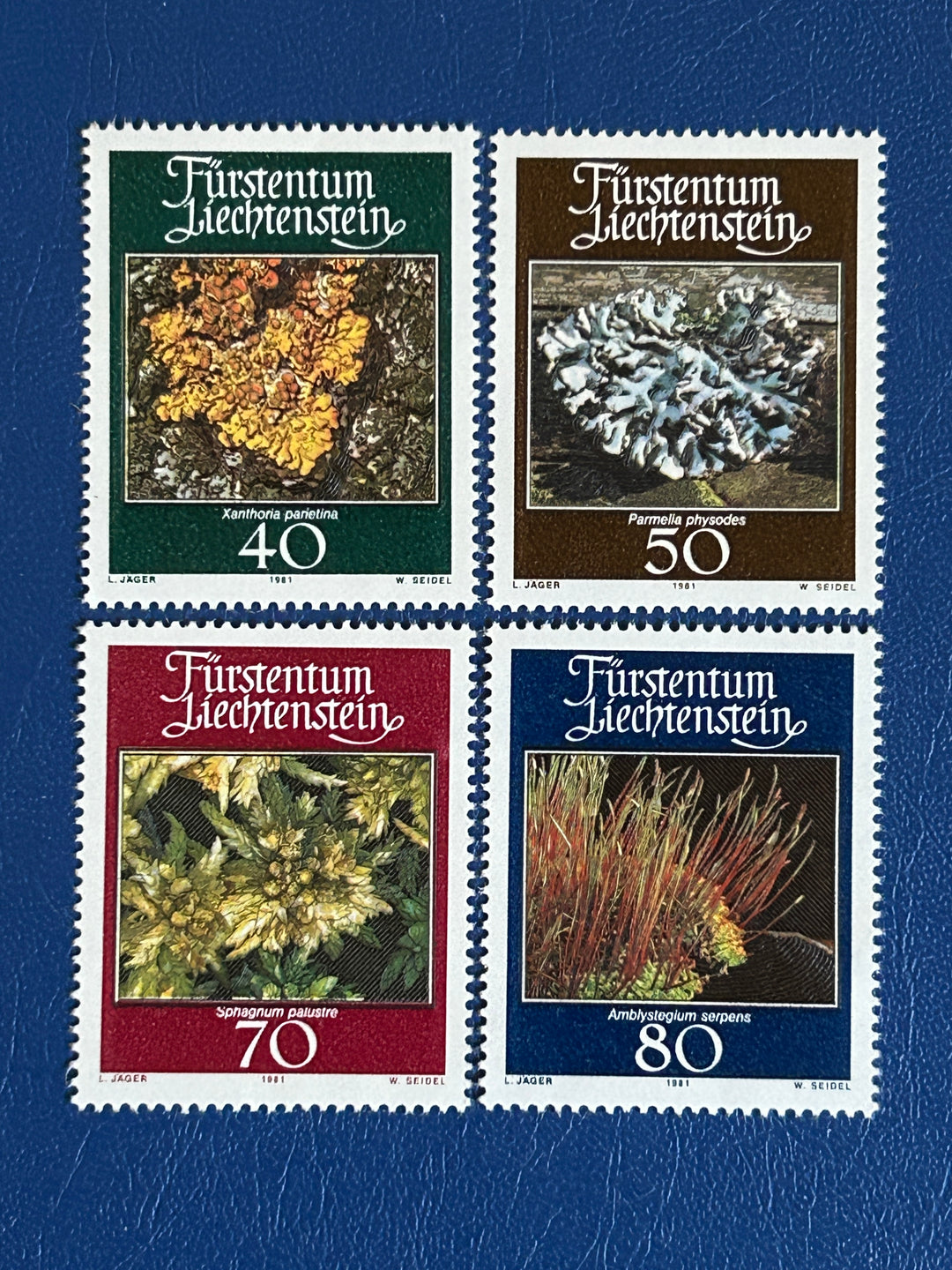 Liechtenstein 1981 Sc 714-7 Mosses & Lichens MNH**