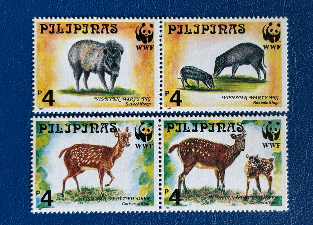 Philippines - 1997 - Warty Pig, Spotted Deer (fauna) - MNH**