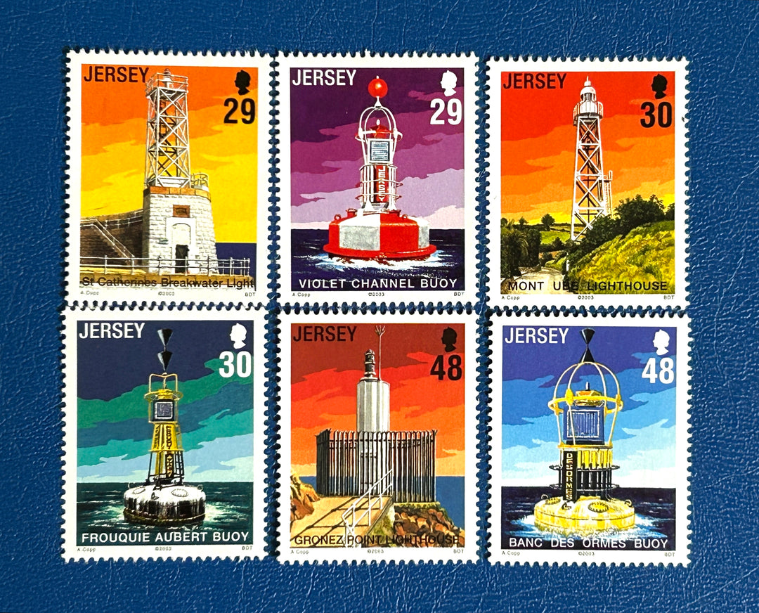 Jersey Sc 1075-7 2003 Lighthouses & Buoys MNH**