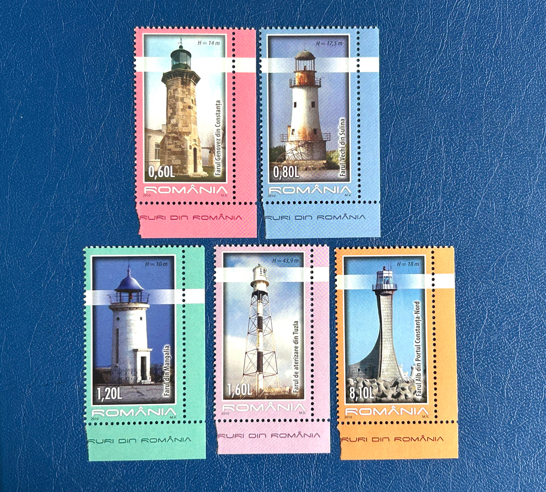 Romania Sc 5157-61 Lighthouses MNH** 2010