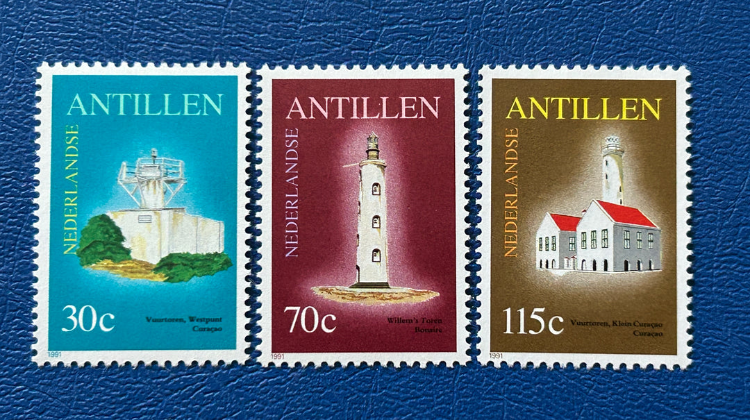 Netherlands Antilles 655-7 Lighthouses MNH** 1991