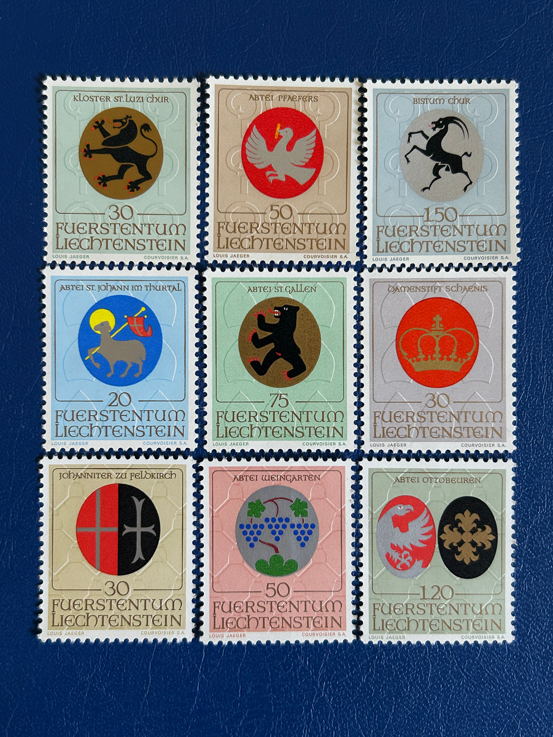 Liechtenstein 1969-71 Coat of Arms Church Patrons    MNH**
