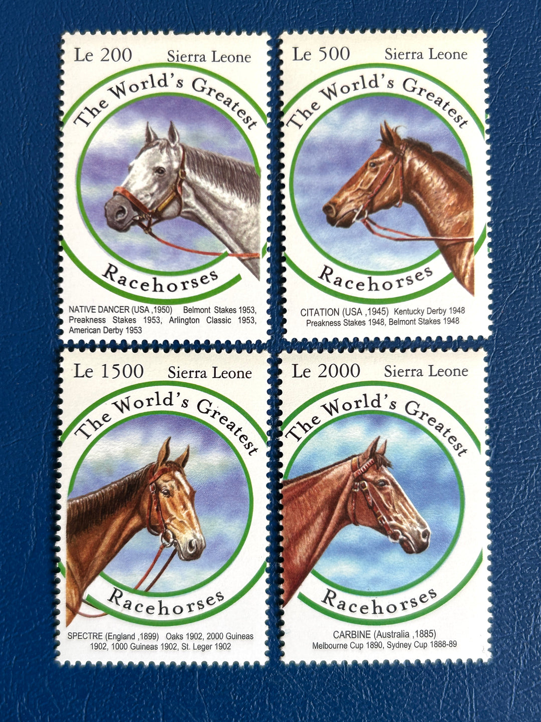 Sierra Leone - 2001 - Racehorses - MNH**