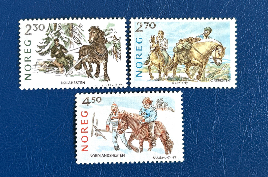 Norway - 1987- Horses (fauna) -  MNH**