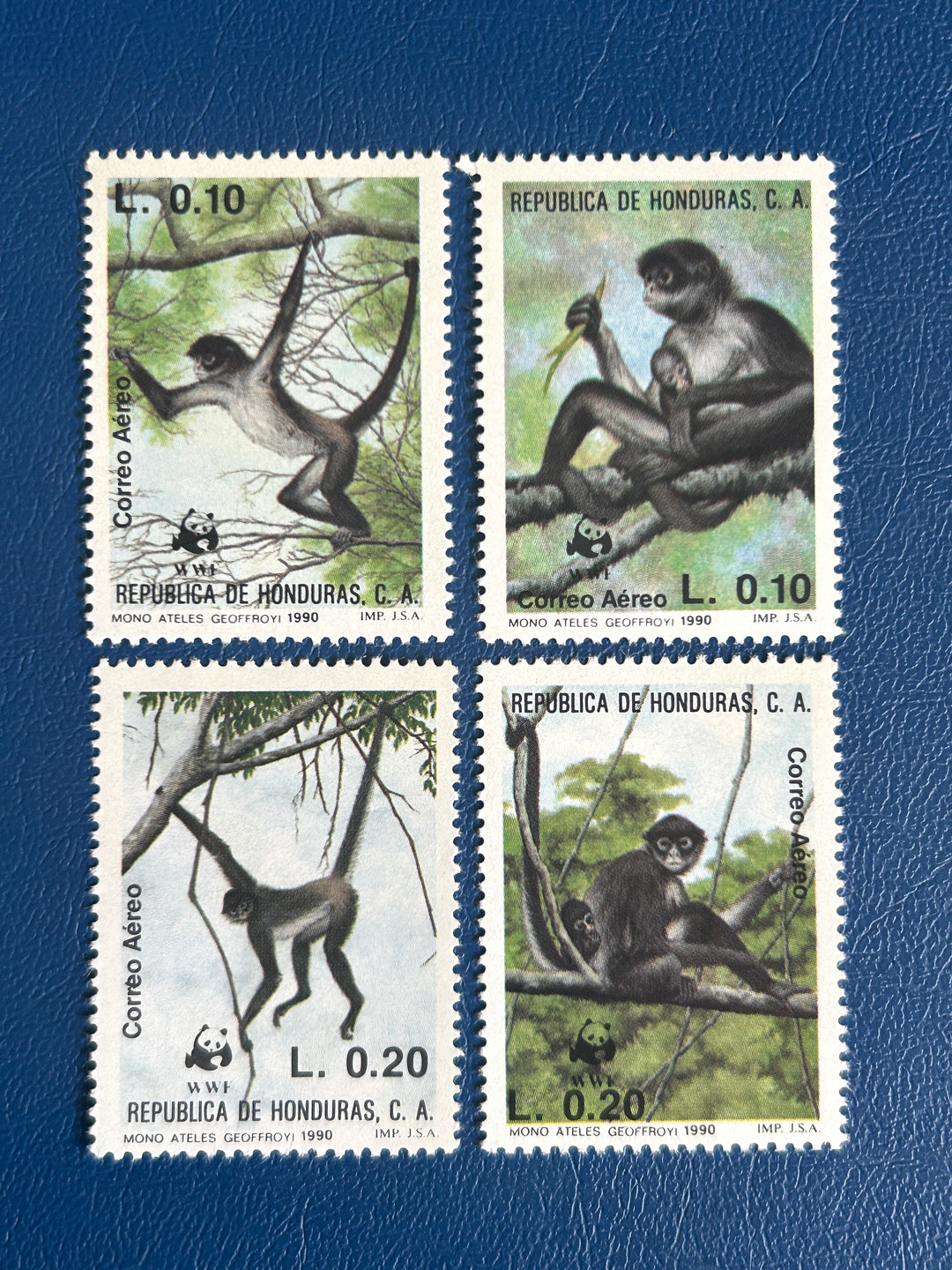 Honduras - 1990 - WWF Monkeys (fauna) - MNH**
