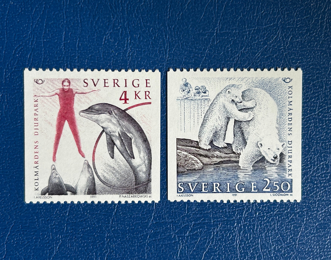Sweden- 1991 - Animals in Kolmarden Zoo - MNH** (fauna)