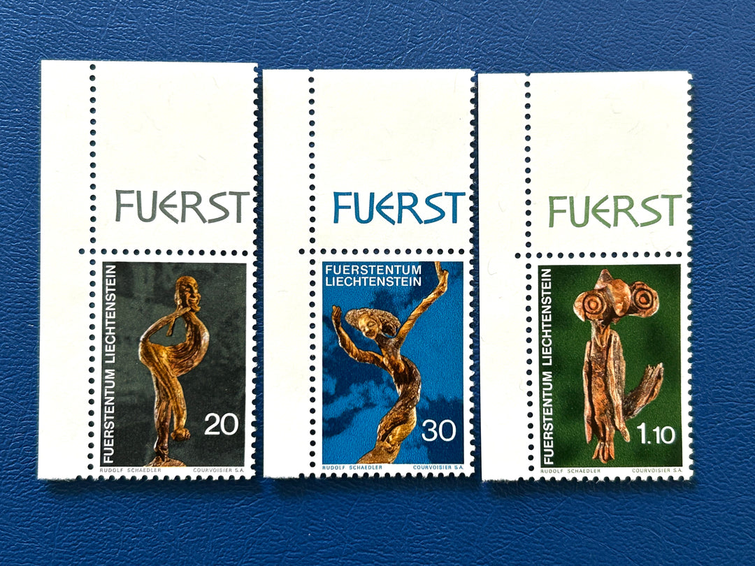Liechtenstein - 1972 - Wood Sculptures #506-508 - MNH**