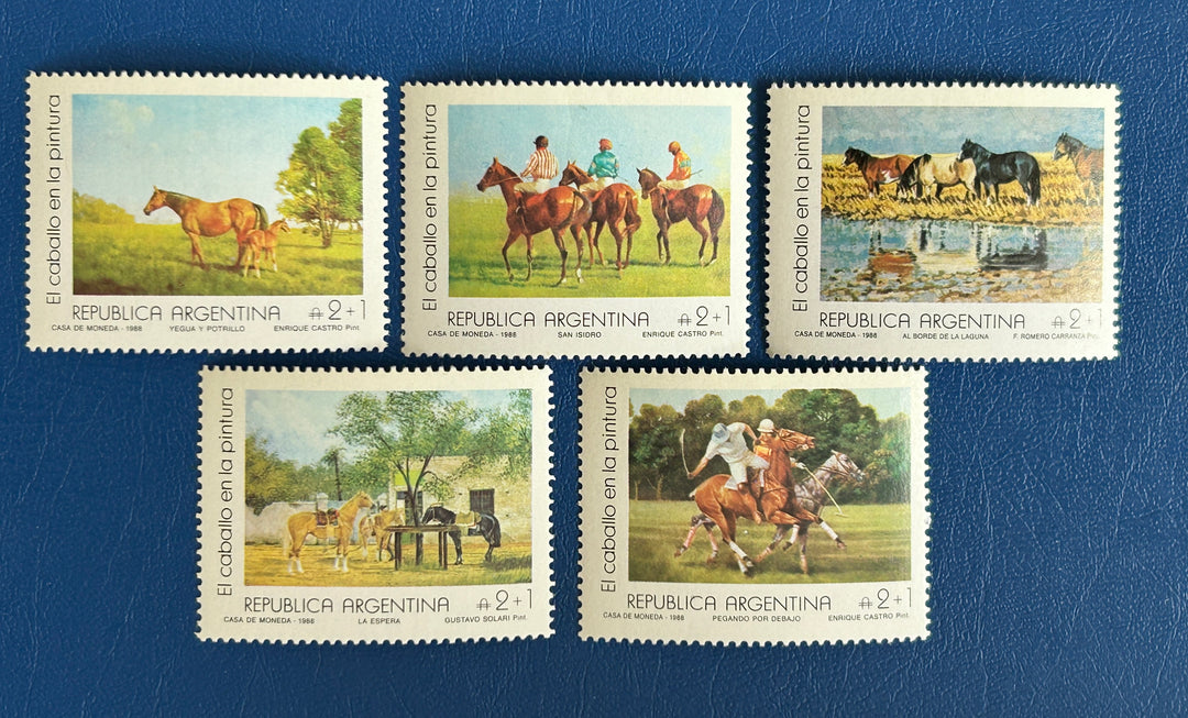 Argentina- 1988 - Horse Paintings (Fauna) - MNH**