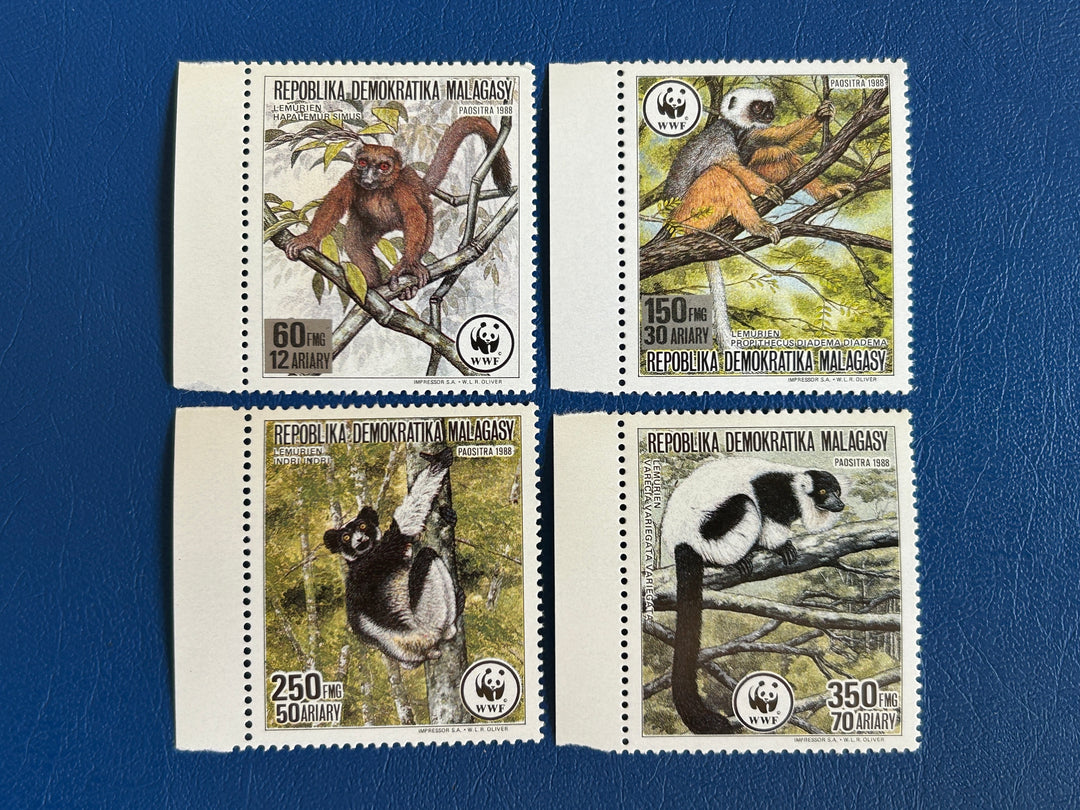 Madagascar - 1988 - Lemurs (fauna) - MNH**