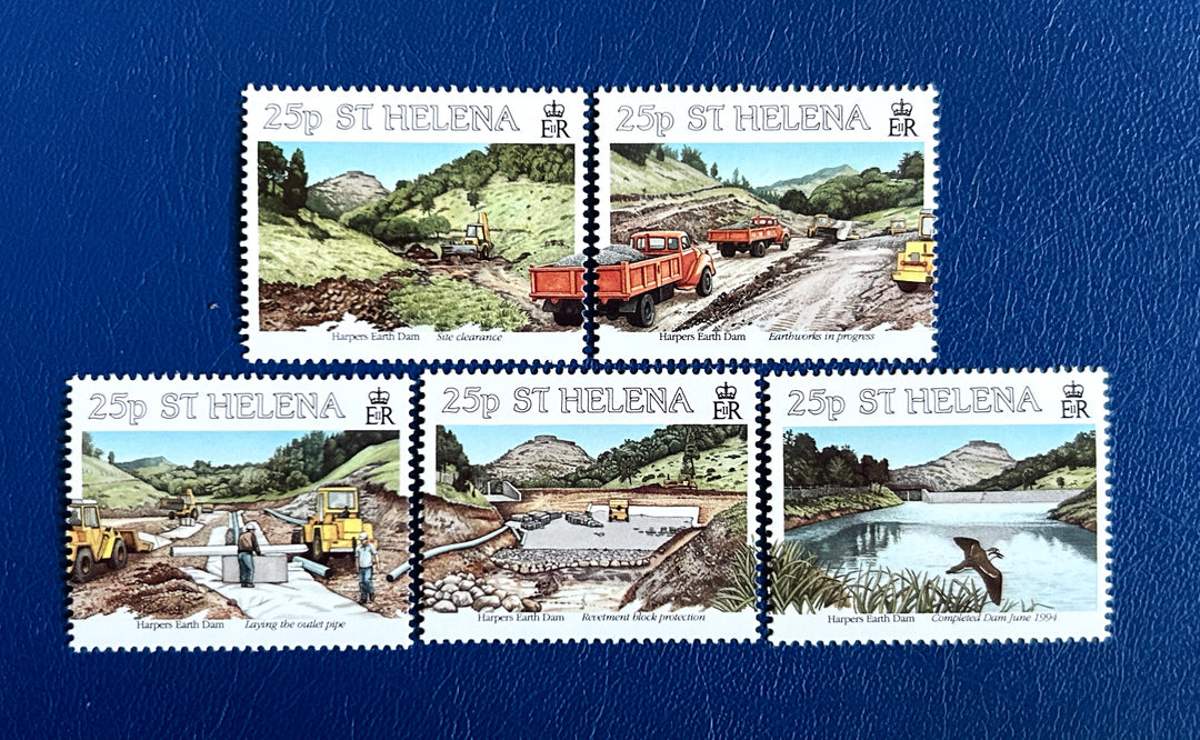 St. Helena - Construction Harper Valley Earth Dam - 1995 - MNH**