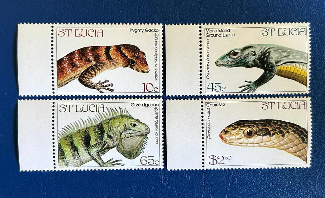 St. Lucia - 1984 - Endangered Reptiles (fauna) - MNH**