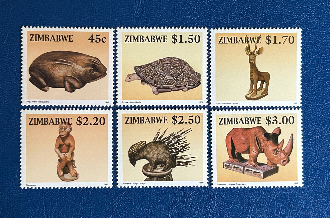 Zimbabwe - 1996 - Animal Wood Carvings (fauna) - MNH**