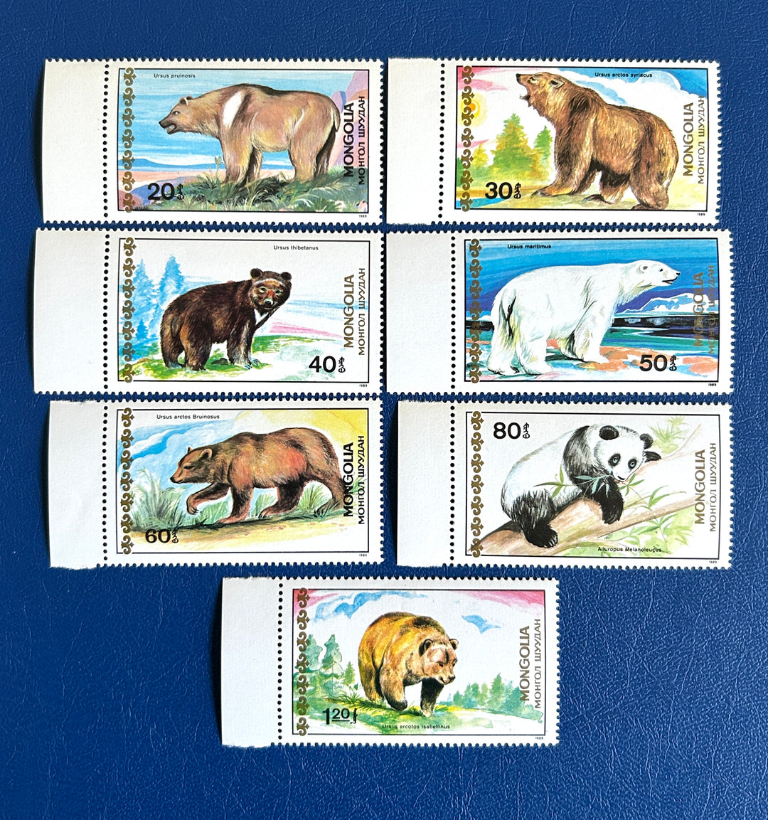 Mongolia - 1989 - Bears & Giant Pandas (fauna) -  MNH**