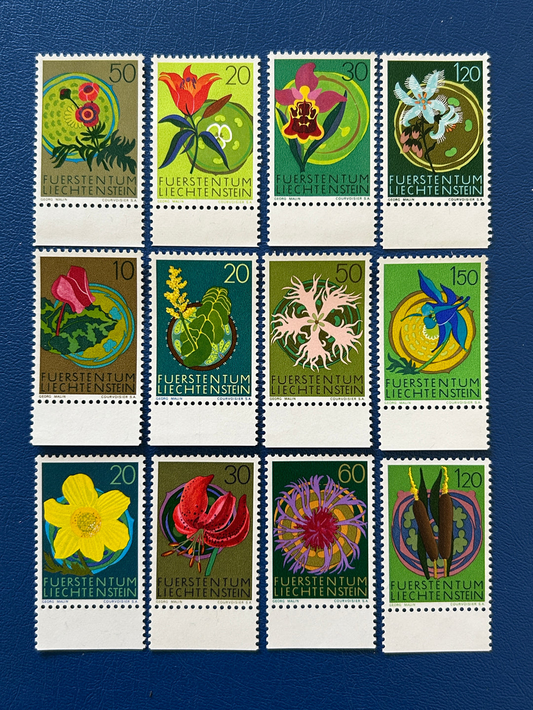 Liechtenstein - 1970-72 - Flowers - MNH**
