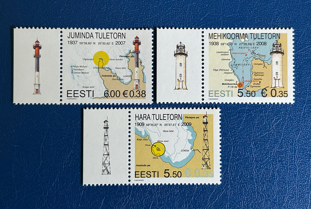 Estonia Lighthouses 2007-9 MNH**