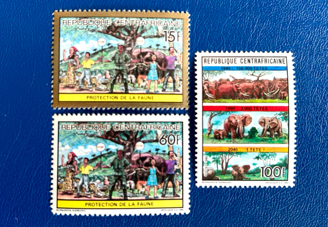 Central African Republic- 1991 - Environmental Protection (fauna) - MNH**