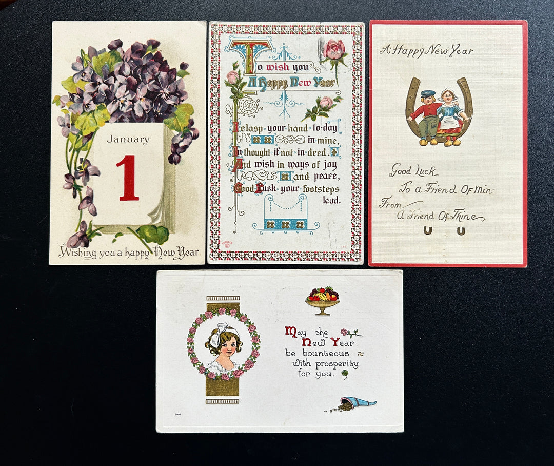 New Year’s Postcard Lot - Vintage/Antique Postcards - 1910-1920