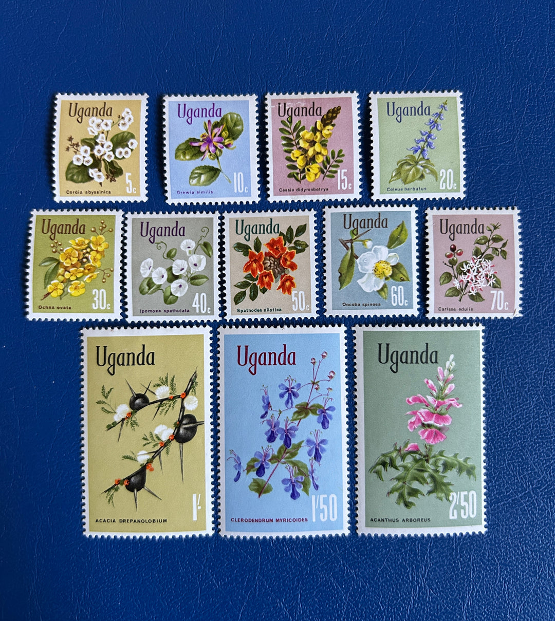 Uganda - 1969 - Native Flowers - Hinged *