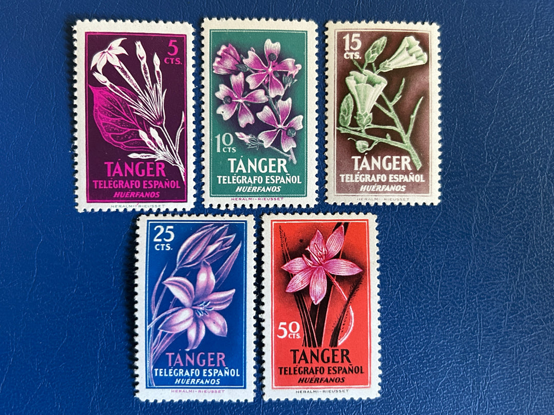 Spanish Tangiers - 1957 - Flowers - MH*
