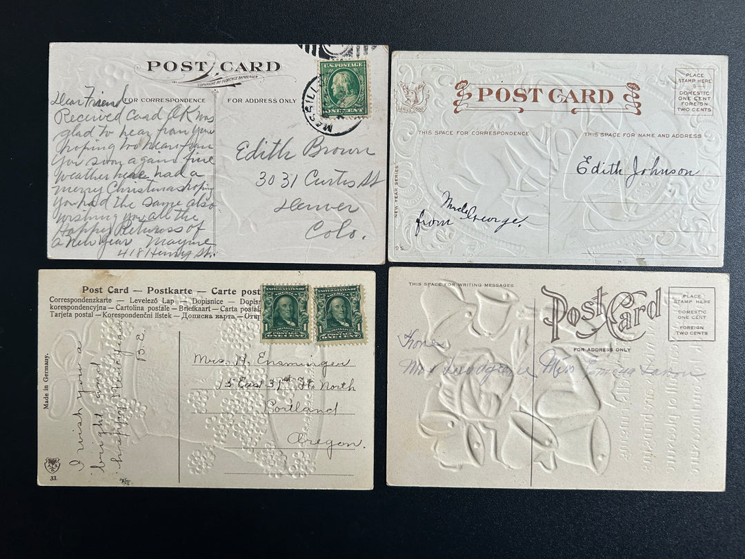 New Year’s Postcard Lot - Vintage/Antique Postcards - 1910-1930