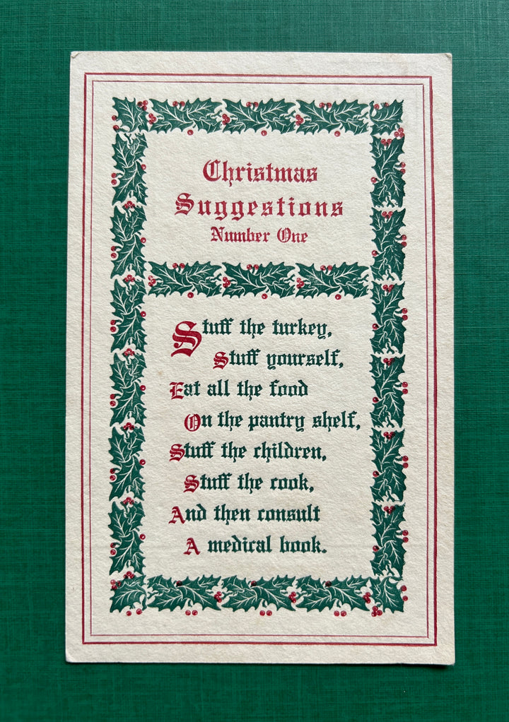 Christmas Postcard Unused - Vintage/Antique Postcard