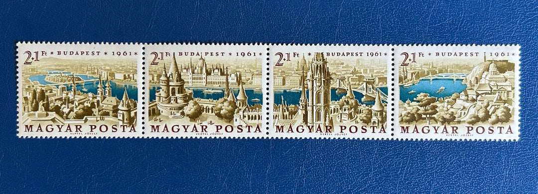 Hungría - 1961 - Budapest - mnh plegado en línea de perforación